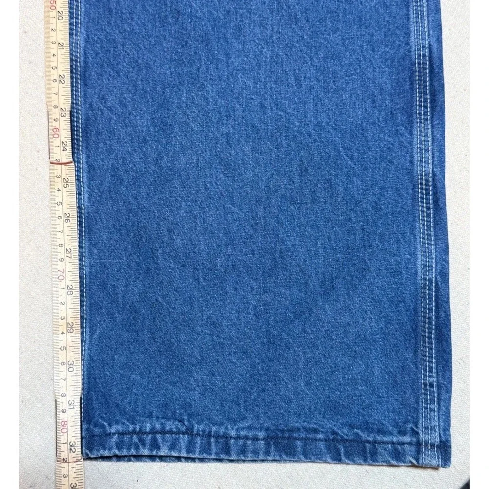 Carhartt Denim Overalls 34x32 R07DST Workwear Blue Cotton Made in USA vintage